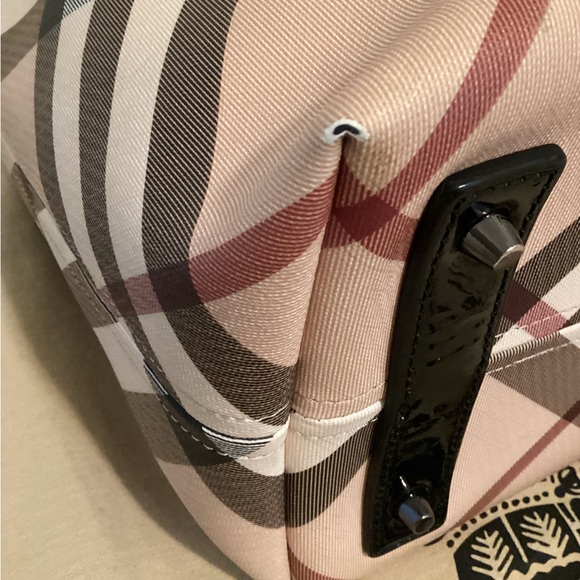 💯 Authentic Burberry LARGE Nova Check Tote Handbag Shoulder Bag - Picture 9 of 16